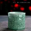 Xícara de Mestre de Jingdezhen, Xícara Única Esmaltada em Forno Gelo Negro, Xícara de Chá Azul e Branco, Decoração Doméstica Jianzhan Transfronteiriça, Dropshipping de E-commerce
