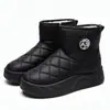 Comercio Exterior Botines de Invierno Impermeables de Algodón para Mujer Forro Grueso de Piel Larga Cremallera Lateral Fáciles de Poner y Quitar Tienda Física Venta al por Mayor Botas de Algodón