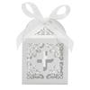Amazon Boda Cruz Patrón Estilo Europeo Caja de Dulces Cartón de Dulces Marfil Caja de Regalo para Fiesta de Cumpleaños en stock