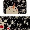 Tapete navideño transfronterizo TEMU, apto para cocina, fácil de cuidar, juego de dos piezas, resistente a la suciedad y al desgaste, se puede enviar por cuenta de terceros