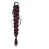 Trenzas Postizas para Mujer, Cabello Artificial, Trenzas de Cola de Pez Atadas al Lado Perezosas, Trenzas Altas y Bajas, Elegantes Trenzas Retorcidas de Seda