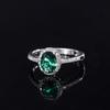 Joyería Zhuangshengsheng Cobre Chapado en Oro Venta Caliente Transmisión en Vivo Gema de Color Simulada Anillo Estilo Simple Piedra Principal 6*8