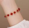 Pulsera Trébol de Cuatro Hojas Hongyun para Mujer Suerte Diseño de Nicho Popular en Línea Blanco Nuevo 2022 Simple Regalo de Transferencia