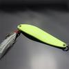 Lantejoulas Folha de Salgueiro Luminosas 5G/7G/10G/13G Isca para Pesca de Robalo Lantejoula Gancho de Peixe Cabeça de Cobra de Competição