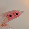 Brincos de Flor de Camélia Estilo Francês Vintage para Mulheres Leve Luxo Sensação de Alto Padrão Pequenos Fadas Elegantes Doces Brincos Brincos de Sensação de Alto Padrão