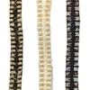 Cinta de encaje Xiaofeng blanco y negro hilo dorado y plateado incrustado encaje tejido encaje plisado accesorios de ropa ventas directas de fábrica