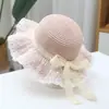 Sombrero de paja para niños, sombrero de verano para niñas, sombrero de princesa, sombrero de playa con protección solar, sombrero de sol para bebé, sombrero de pescador transpirable
