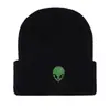 Outono e Inverno Novo Bordado de Alienígena Unissex Infantil Mesmo Estilo Casual Simples Versátil Tendência Gorro de Tricô Quente Proteção Contra o Frio