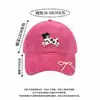 Boné de Baseball Bordado com Desenho de Cachorro Versão Coreana para Mulheres, Proteção Solar Primavera e Verão, Versátil, Afina o Rosto, Boné Pequeno com Aba Curva