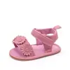 Sandalias Transpirables de Primavera y Verano Zapatos de Bebé con Flores Suela de Goma Zapatos de Bebé Antideslizantes para Interiores Zapatos para Niños Pequeños
