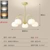 Iluminação Pendente de Abóbora Famosa na Internet de Espectro Completo para Sala de Estar Moderno Simples Estilo Francês Creme Lâmpada Principal para Sala de Estar Quarto Sala de Jantar