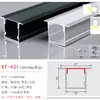 Lámpara lineal LED ranura de aluminio lámpara lineal lineal lámpara lineal empotrada perfil U de aleación de aluminio lámpara lineal de montaje abierto con ranura para tarjeta de aluminio