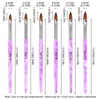 Set de Brochas Profesionales para Uñas Limegirl Herramientas Transfronterizas para Uñas Artísticas 9 Piezas Color Té Japonés Dibujo Lineal Gradiente