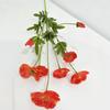 Buquê de Flores de Papoula Simuladas Decoração de Casamento Flor Artificial Sala de Estar em Casa DIY Ornamentos Florais Ponto de Papoula Atacado