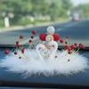 Internet Celebrant Novos acessórios para interior de carro Ornamentos Carro Casal Cisne Console de alta qualidade Decoração de penas 2023