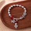 Estilo Chinês Retrô Pulseira Tudo Dá Certo Feminina Marca da Paz Saco da Sorte Pulseira de Prata Imitação Novo Estilo Chinês Joias Culturais e Criativas