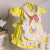 Ropa para Perros Mascotas Primavera y Verano Delgada Vestido Princesa Gato Puntos Rojos Oso Amarillo Tracción Lolita Perros Talla Pequeña Teddy Mascota