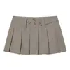 Falda de Primavera 2026 Estilo Europeo y Americano Transfronteriza, Sexy y Única, Versátil, Ajustada, Plisada, Estilo Universitario, Falda Adelgazante