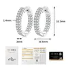 Brincos de Orelha em Prata Esterlina S925 Cheios de Diamante Moissanite para Mulheres, Design Exclusivo de Luxo Leve para Mulheres, Venda Quente Transfronteiriça no Tiktok