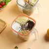 Caja de Condimentos para Cocina Casera, Set Combinado Integrado con Múltiples Compartimentos, Caja de Almacenamiento de Botellas de Condimentos de Sal y Glutamato Monosódico