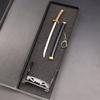 Espada Samurái Mini Extinción Fantasma 15cm Enrollado Seis Incierto Yue Modelo de Arma Llavero Colgante Adornos de Escritorio