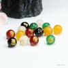 Ágata Roja Guan Yu Cuentas Sueltas Tallado Cinco Dioses de la Riqueza Calcedonia Cuentas Redondas DIY Fábrica Mayorista Dropshipping S3121501