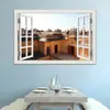 Mezquita comercio exterior más vendido efecto creativo 3D pegatinas de ventana falsa decoración pared sala de estar dormitorio