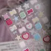 Adesivos para Nail Art Estilo Boneca Xadrez Tecido Cyansea Adesivos DIY Gelatina 3D Adesivos Decorativos Autoadesivos DIY