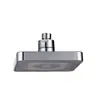 Cabezal de ducha de baño LED de tres colores con control de temperatura, cuadrado, boquilla de pulverización grande, rotación de 360 grados, cabezal de ducha superior de 6 pulgadas
