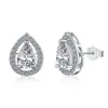 Pendientes de Plata de Ley S925 de Fábrica para Mujer, Moda Europea y Americana, Lujo Ligero, Gama Alta, Pendientes Exquisitos Incrustados con Circonita, Joyería para Orejas
