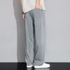 Jeans de Tencel para Hombre Verano Delgados Estilo Americano High Street Pantalones Rectos Sueltos Pantalones Casuales de Seda Hielo para Verano