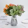 Parede de Plantas Artificiais Parede de Plantas Verdes Flor Folha Verde Combinando Decoração de Parede Folhas Coladas 5 Galhos Folhas de Rosa Verde Folhas de Sobrancelha