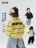 Valle del Viento 2026 Otoño Nuevo Estilo Coreano Moda Ropa de Niños Conjunto de Dos Piezas Sudadera a Rayas con Cuello en V Versátil Top para Niños
