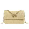 Bolsa pequena de tecido da moda popular deste ano Nova bolsa versátil de alta qualidade com corrente para ombro e transversal Primavera/Verão