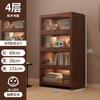 Estantería de piso retro de estilo americano, gabinete pequeño de madera maciza, gabinete de almacenamiento para sala de estar, vitrina de almacenamiento, estante integrado de pared