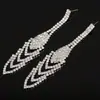 Estilo Europeo y Americano, Únicos, Exagerados, Sexys, Modernos Pendientes Largos con Borlas de Pedrería, Modelo Nuevo E447