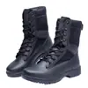Botas de Combate de Media Caña con Cordones Resistentes al Desgaste para Hombres, Botas de Combate Terrestre Transpirables, Resistentes a los Golpes, Antideslizantes, Calzado de Trabajo para Duty, Botas de Seguridad para Mujeres
