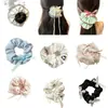 Goma para el pelo floral estilo óleo francés DIY fresca y dulce accesorio para el pelo estilo coreano. Fábrica proveedora para joyerías