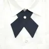 [Som Etéreo] Gravata Borboleta Original JK Cor Sólida Laço Cruzado Uniforme Japonês de Estudante Feminina Estilo College Peça Pequena Versátil