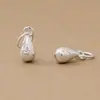 Plata Pura 999 Plata Maciza Superficie Lisa Cara Sonriente Gota de Agua Colgante DIY Pulsera Trenzada con Cuentas Pendiente Encanto Accesorios de Plata