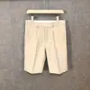 Pantalones casuales de cuatro puntos y cinco puntos para hombre, dosificación, verano, delgados, traje de seda helada, pantalones cortos para hombre, pantalones sueltos para hombre, rectos, blancos