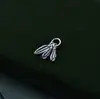 Prata de Lei S925 Pingente de Franja de Pena Acessórios Pulseira Colar Pingente DIY Corda Feita à Mão Material para Joias Atacado
