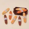 Bolsa de Gatito Linda Baguette Juguete de Comida Dibujo Animado Hecho a Mano Accesorios de Joyería DIY Pegamento de Crema Resina Accesorios Pequeños Material para Pasador de Pelo