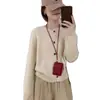 Suéter de Tricô Tamanho Plus para Outono 2026 para Mulheres Ligeiramente Cheinhas, Suéter Casual Liso com Gola Redonda para o Dia a Dia, Laranja Abóbora