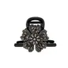 Pinza de garra floral de pedrería de tamaño mediano, de alta gama y elegante, para cabello fino, adecuada para recogidos completos, accesorio de pinza de tiburón