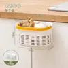 Cesta de Mano para Cocina Artefacto de Basura Almacenamiento Cesta Colgante Botella de Especias Gabinete de Almacenamiento para Cebolleta y Jengibre Colgador de Puerta de Gabinete Cesta Colgante