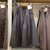 Pantalones Casuales Sueltos de Mujer para Primavera/Verano 2026 Cintura Elástica Pantalones tipo Falda Rectos de Pierna Ancha Cortos 485593
