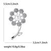 Moda Coreana Liga de Zinco Strass Dente-de-leão Broche Temperamento Simples Terno Xale Corsage Broche de Joia