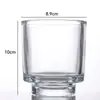 Taza de Vidrio para Velas DIY, Portavelas Transparente de Vidrio con Rayas Verticales Simples para Aromaterapia, Adorno de Taza Vacía para Velas de Sala de Estar en Casa
