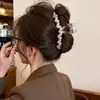 Pinza para el pelo coreana linda para mujer, tamaño grande, estilo de alta gama, adecuada para cabello grueso, pinza de tiburón, horquilla, pinza de lazo